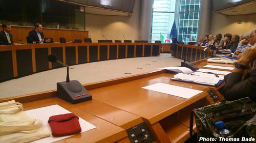 Hintergrundgespräch mit dem Vizepräsidenten des Europäischen Parlaments, Alexander Graf Lambsdorff (2.v.l.).